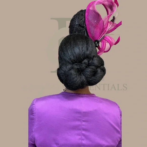 Midnight Bloom Beaded Fascinator display picture 3